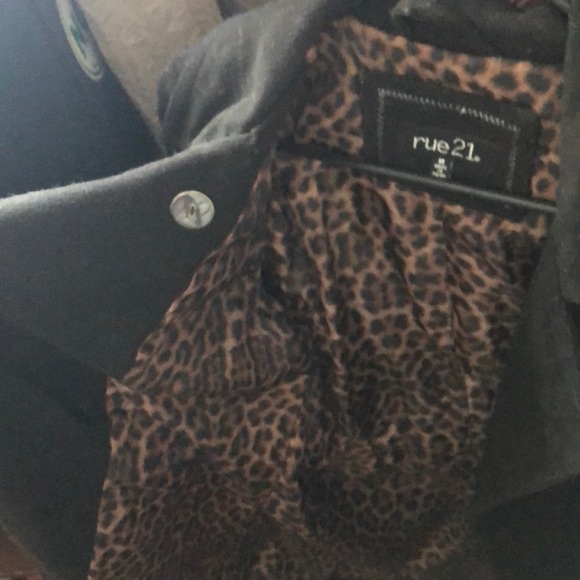Cheetah print pea coat - Picture 3 of 3
